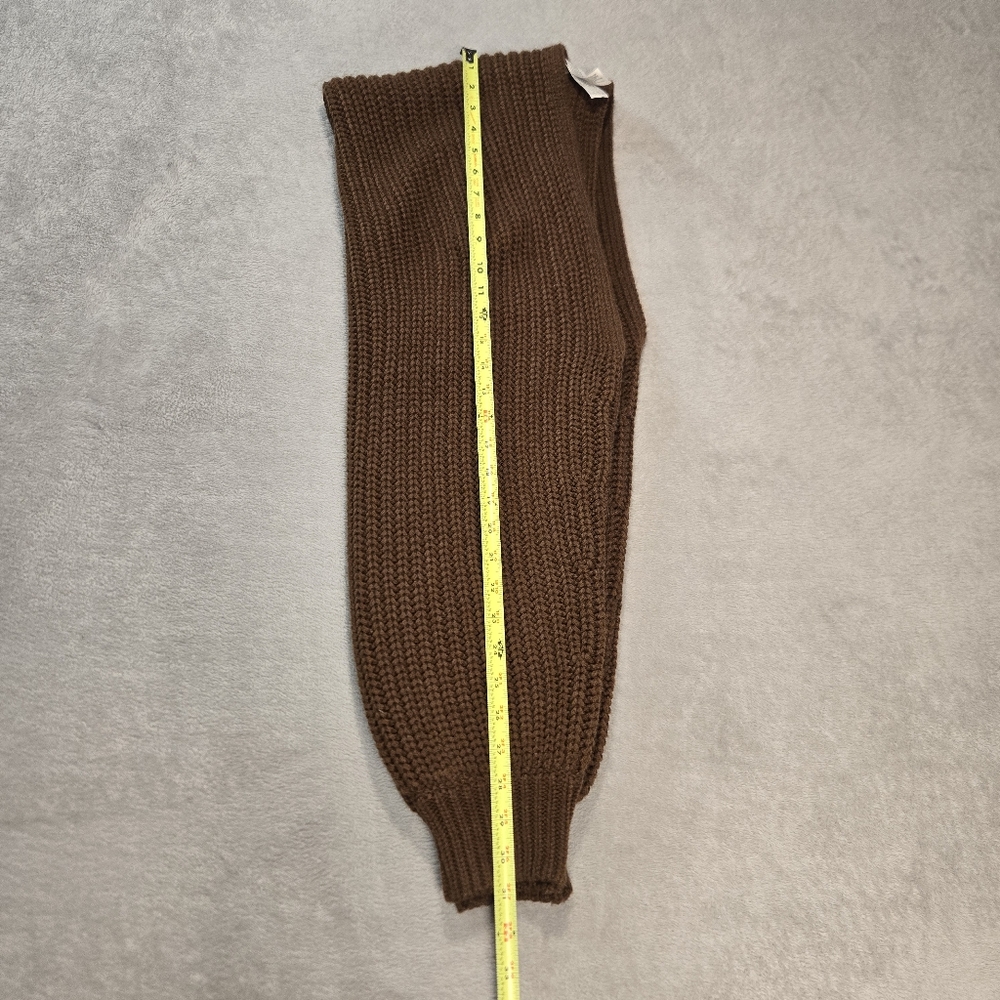 Espresso Brown Knit Shrug Bolero Sweater Balletcore Cozy Layer Small Oversized - Picture 5 of 7